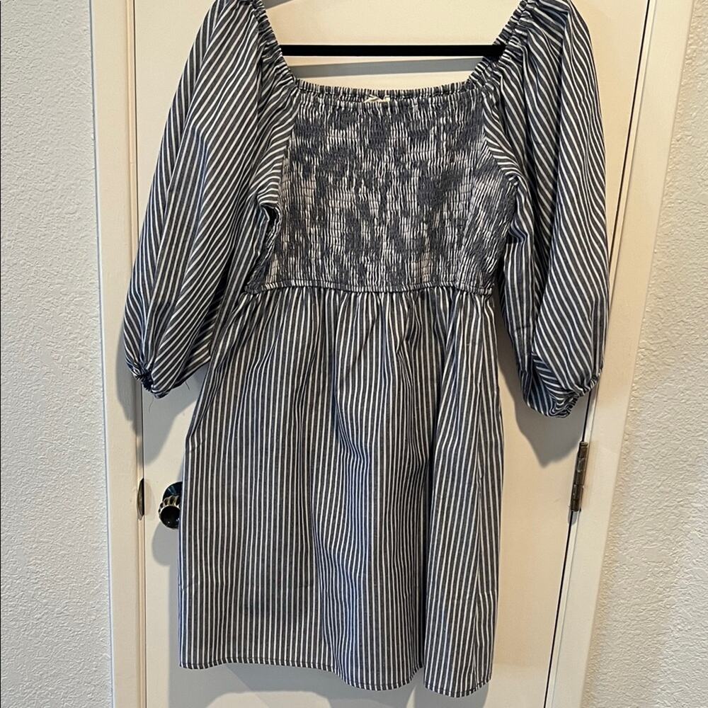 Pinkblush maternity Striped Blue and White Dress